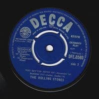 THE ROLLING STONES The Rolling Stones EP Vinyl Record 7 Inch Decca 1964